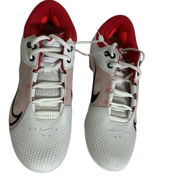 Nike Hyperdiamond 4 Elite React Softball Cleat Spikes University Red White Sz 9 - Picture 4 of 11